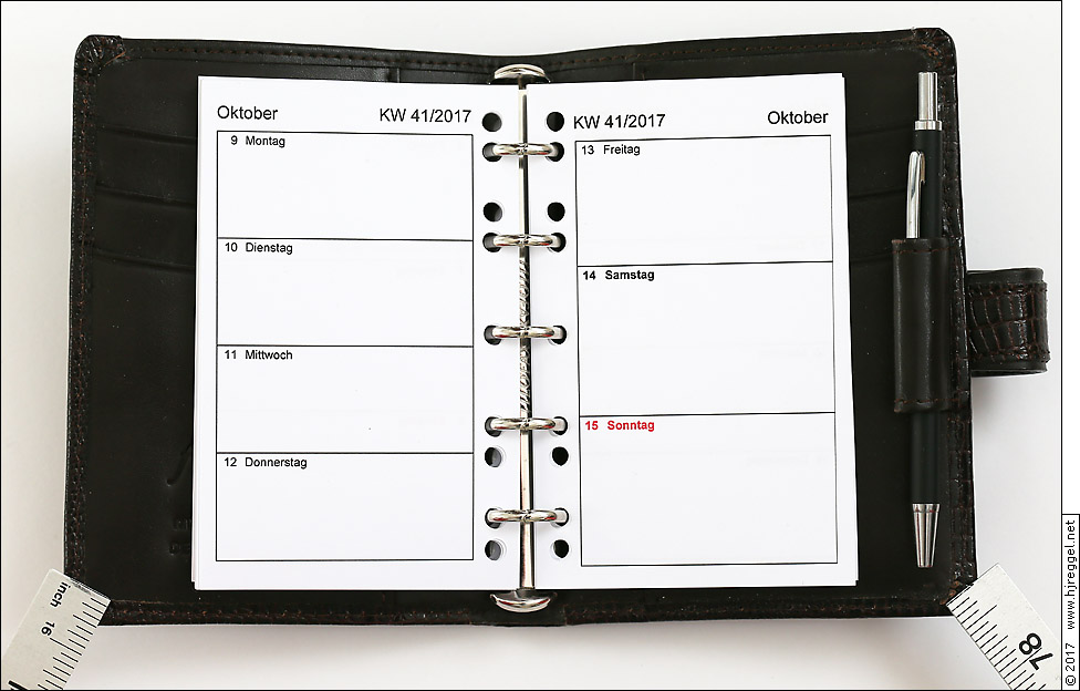  Combo Punch paper in Filofax Mini Organizer 